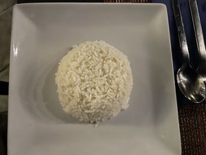 Rice that came with the vegetable stir fry  at Avantika in Simpson Bay