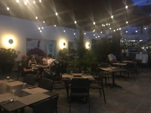 outside seating  at Avantika in Simpson Bay