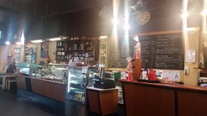 Whispers Blackboard Menu - Anything Vegan is in green chalk. at Whispers Cafe in Levin