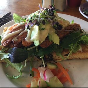 tempeh lettuce avocado tomato sandwich  at Whispers Cafe in Levin