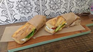 Veggie cheese and Veggie smoked sandwiches at Lattuga in Rome