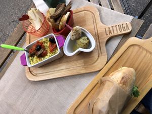 Vegetarian platter at Lattuga in Rome