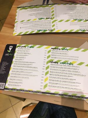 Menu at Clorofil-la in Mahon