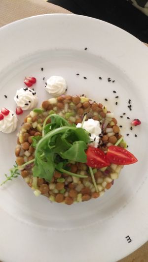 Timbal de lentejas at Clorofil-la in Mahon