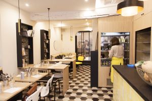 New place with 20 seats and take away food and cold pressed juices. at Health Inside in Paris
