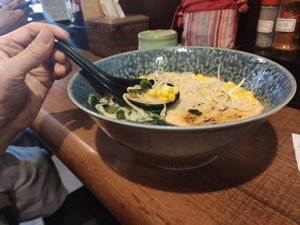 Miso soymilk ramen at Qiu Dou Ru La Mien - Hagi Soymilk Ramen in Kaohsiung