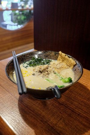 Soy milk ramen at Qiu Dou Ru La Mien - Hagi Soymilk Ramen in Kaohsiung