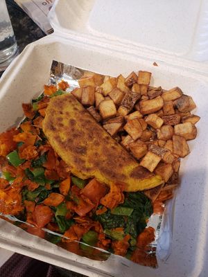 Veggie Omelette and Home Fries at The Tasty in Philadelphia