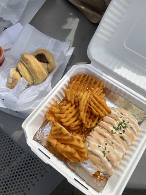 Supreme burrito and chocolate Danish  at The Tasty in Philadelphia