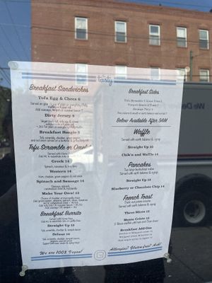 Menu  at The Tasty in Philadelphia