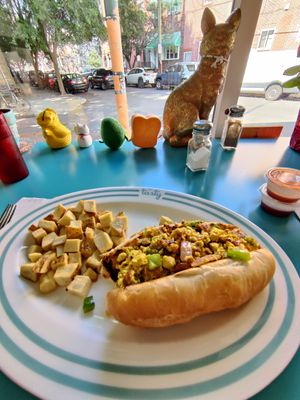 Breakfast hoagie with home fries at The Tasty in Philadelphia