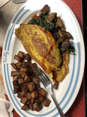 Spinach sausage omelette   at The Tasty in Philadelphia