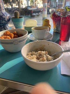 Biscuit and gravy. Tots and cappuccino   at The Tasty in Philadelphia