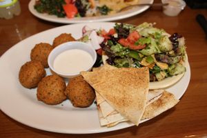 Falafel Entree. {Vegan} at Pita Plate in Morehead City