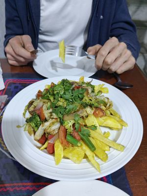 Vegan dish at Pukasoncco at Pukasoncco arte y Restaurant in Paracas