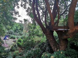 View from the terrace at The Lost Unicorn Restaurant in Tsagarada