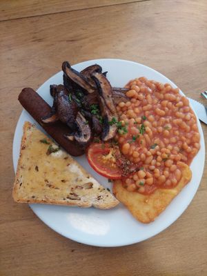 Half a breakfast (minus half a piece of toast I'd ready eaten) at Cafe Kino in Bristol