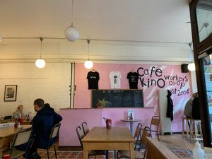 Interior of cafe  #Veganuary at Cafe Kino in Bristol