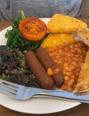 Vegan full English   at Cafe Kino in Bristol