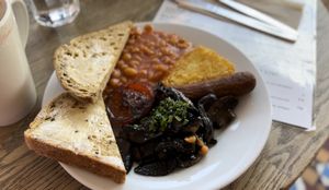 Small breakfast  at Cafe Kino in Bristol