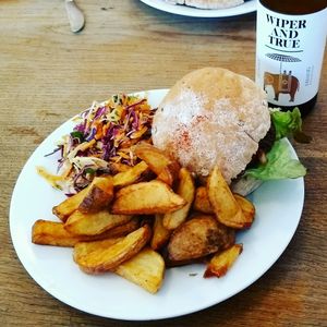 Burger and beer at Cafe Kino in Bristol