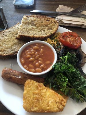 All day breakfast - large. Sausage is very good!  at Cafe Kino in Bristol