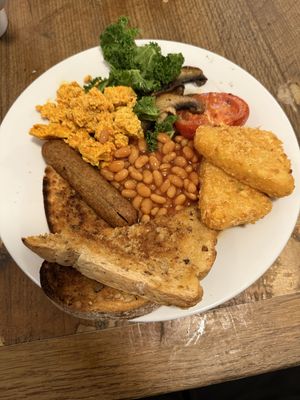 Full vegan breakfast  at Cafe Kino in Bristol