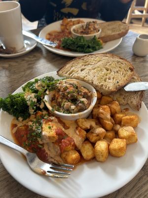 Middle Eastern breakfast option  at Cafe Kino in Bristol