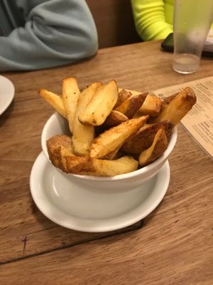 Chunky chips  at Cafe Kino in Bristol