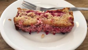 Cake-raspberry and lemon at Cafe Kino in Bristol