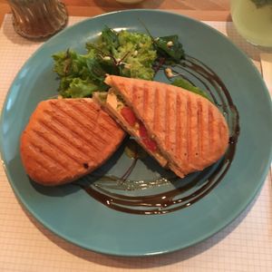 Vegan sandwich at Dobre Bistro in Kosice