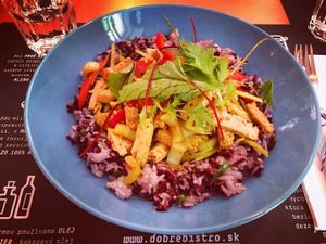 Asian tofu at Dobre Bistro in Kosice