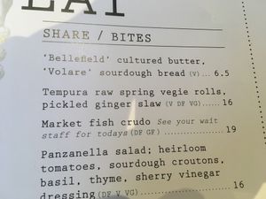 Tempura Raw Spring Vegie Rolls at Dough Bros in Hamilton