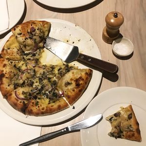 Mixed mushroom pizza  at Dough Bros in Hamilton