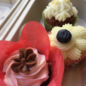 vegan cupcakes chocolate lemon and carrot  at Buttercup Cakes & Farmhouse Frosting in Santa Cruz