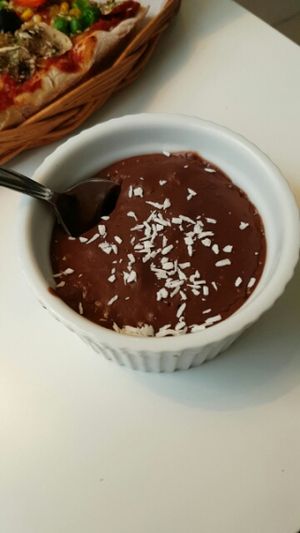 chocolate pudding at Vegan hus Futurefood in Haugesund
