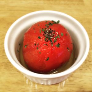 pickled tomatoe at Karons in Tokyo
