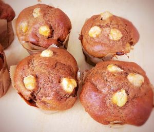 Carob and chickpeas muffin  at Karons in Tokyo