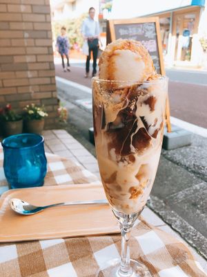 vegan parfait  at Karons in Tokyo