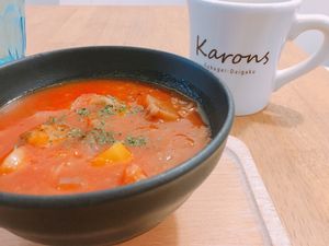 Minestrone soup at Karons in Tokyo