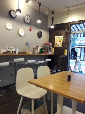 Interior (a few more tables are in the restaurant, although they are not pictured) at Karons in Tokyo