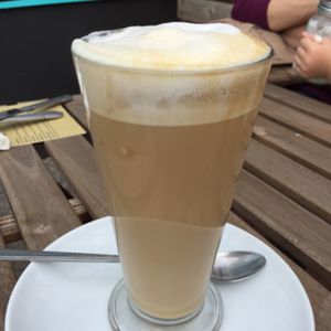 Soya Latte at Dolly's Vintage Tearoom in Nottingham