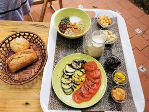 Breakfast at Finca Vegana in Zahara De La Sierra