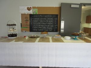 in the very back corner, hidden away from the crowds.... at Homebaked  in Orillia