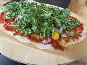 Feuerfleck (Flammkuchen)  at Restaurant Braunstein - Pauli's Stuben in Purbach