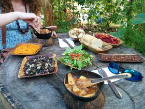 Vegan dinner at Baracoando in Baracoa