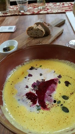 pumpkin soup at Himmel und Erde in Limburg