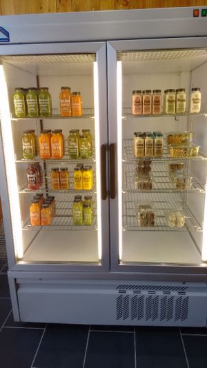 Fridge full at Juice Warrior in Edinburgh