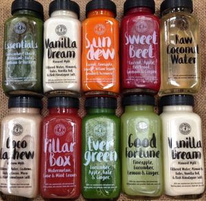 juices and nut mylks at Juice Warrior in Edinburgh