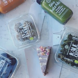 juice cake kale at Juice Warrior in Edinburgh